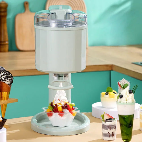 Ice Cream Machine Small Homemade Automatic, Household Mini Fruit Ice Cream Machine Children's DIY Cone Ice Cream Machine