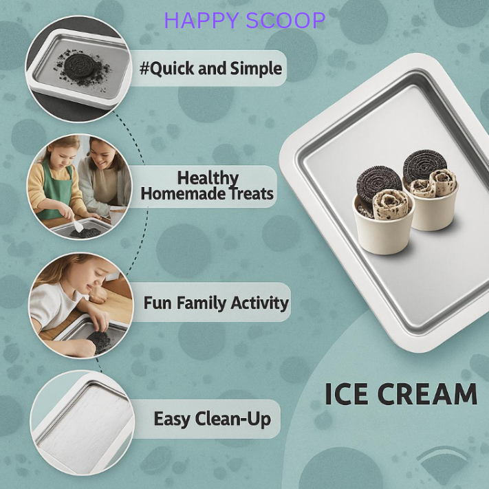 Ice Cream Maker Pan with 2 Scrapers Ice Cream Maker Plate Multifunctional Cold Sweet Fried Food Plate Rolled Ice Cream Maker